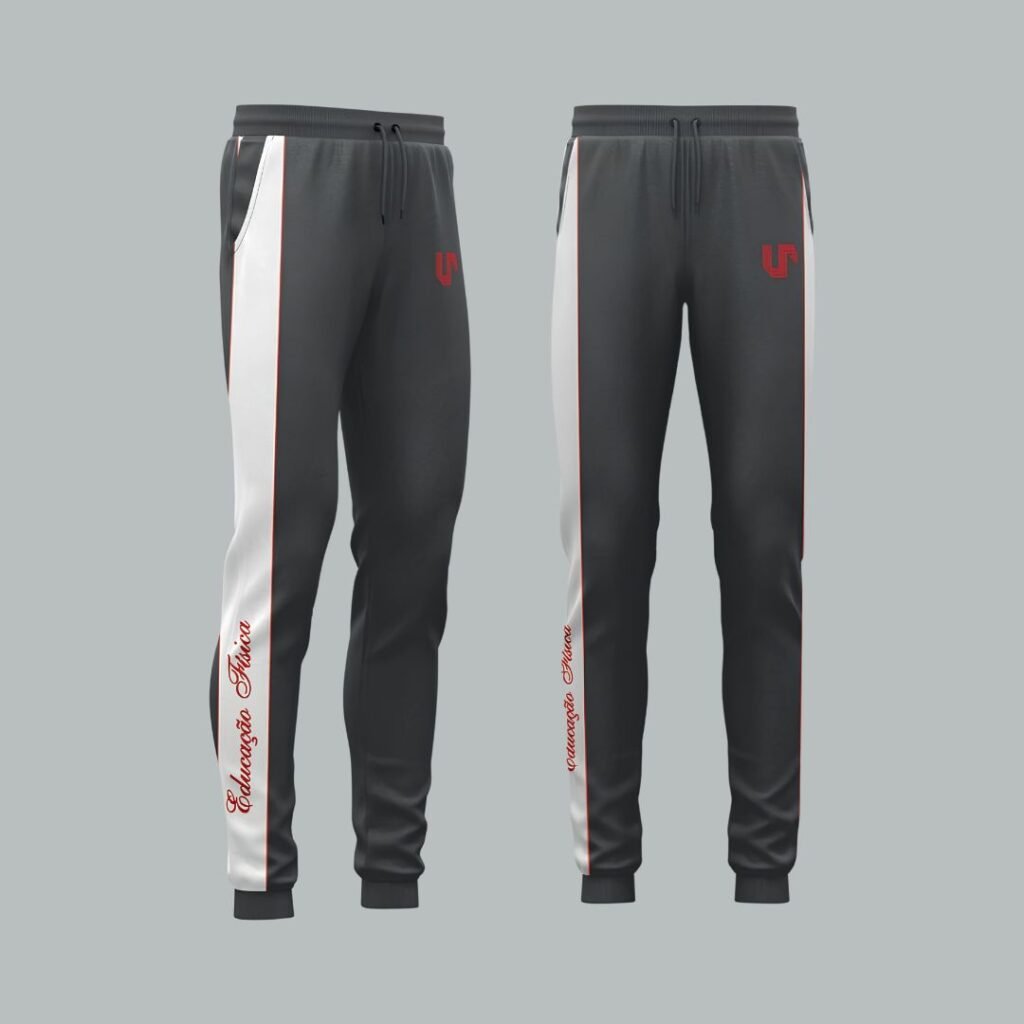 Calça Moletom com Recortes e Bolso Lateral - CM10 - Branco
